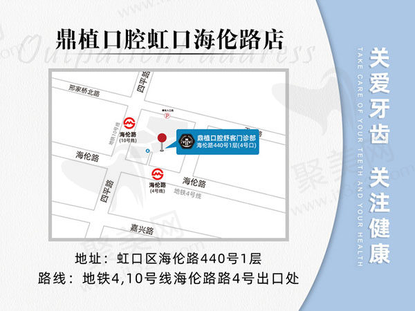 上海鼎植舒客口腔来院路线