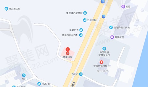湖南怀化鹤城博奥口腔诊所地理位置