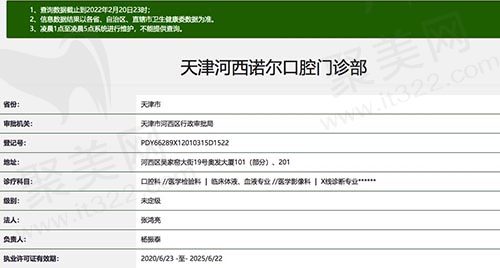 天津河西诺尔口腔门诊部资质