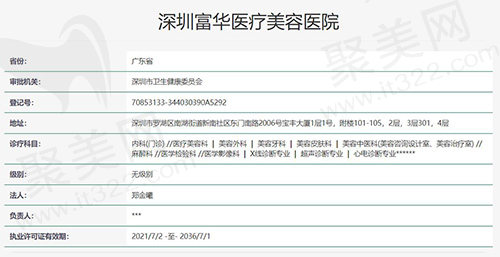 深圳富华医疗美容医院资质