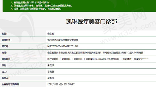 凯琳医疗美容资质