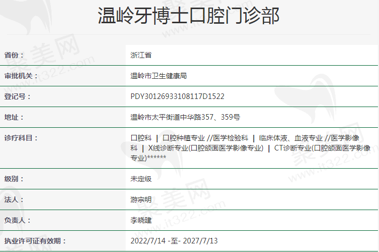 温岭牙博士口腔