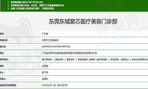 东莞东城紫芯医疗美容门诊部
