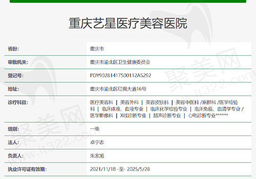 重庆艺星医疗美容医院