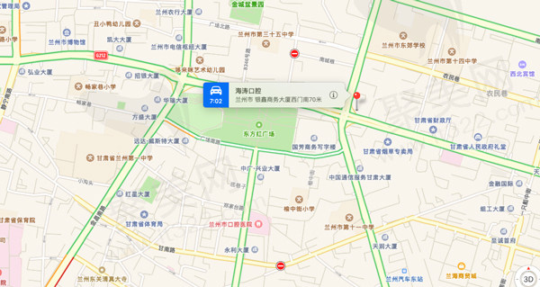 兰州海涛口腔医院地理位置