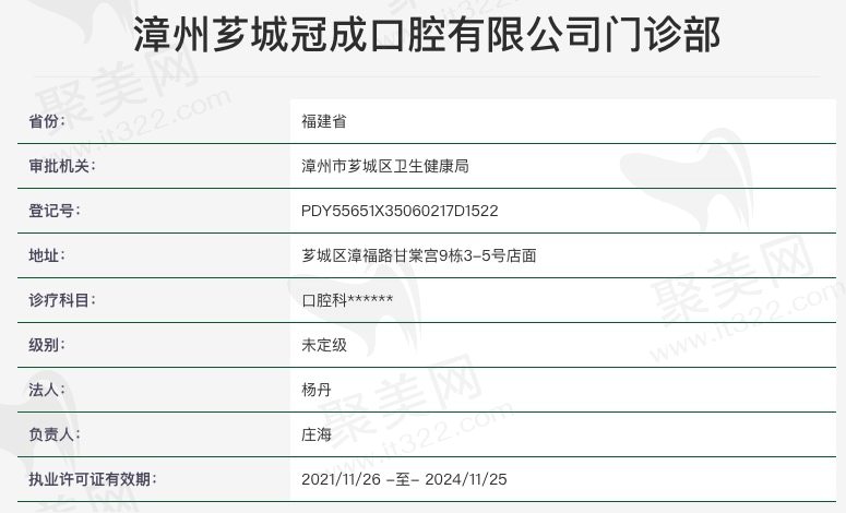 漳州冠成口腔正规靠谱吗？
