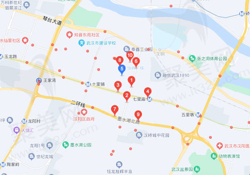 武汉清华阳光口腔医院周边公交站