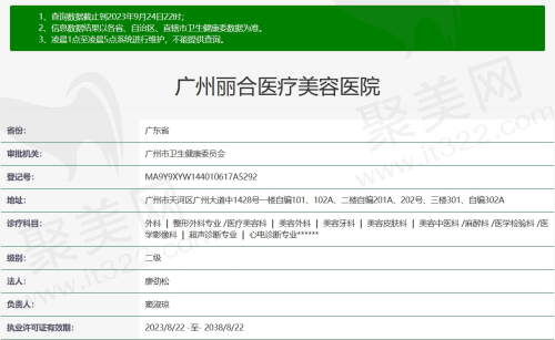 广州丽合医疗美容资质