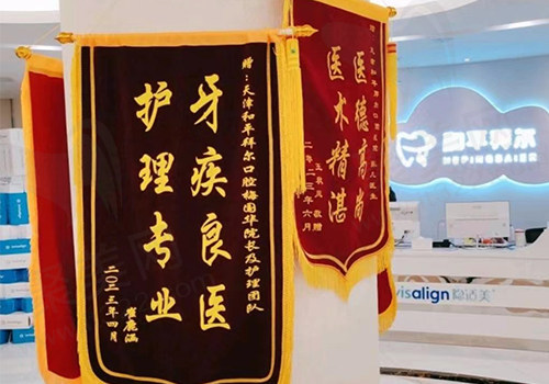 天津和平拜尔口腔医院锦旗