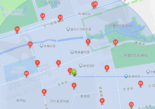 杭州名一口腔附近公交站位置