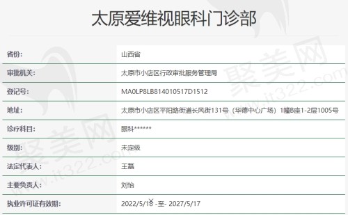 爱维视眼科资质