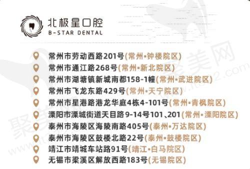 常州北极星口腔地址在哪？