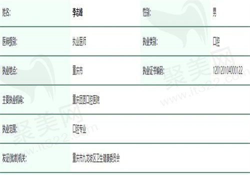 重庆团圆口腔医院李志峰