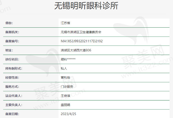 无锡明昕眼科诊所资质