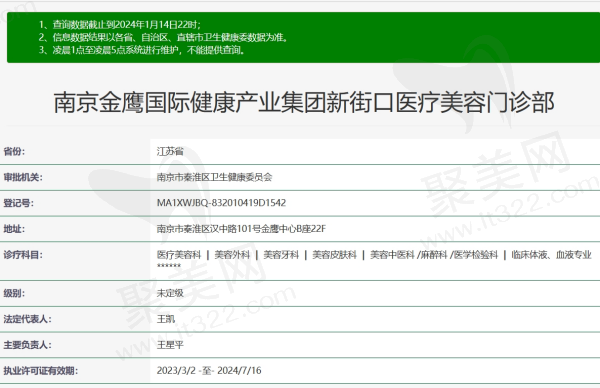 南京金鹰医疗美容资质