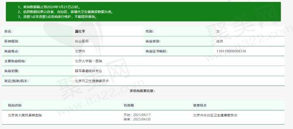 北京大学第 一医院（眼科）聂红平个人简介