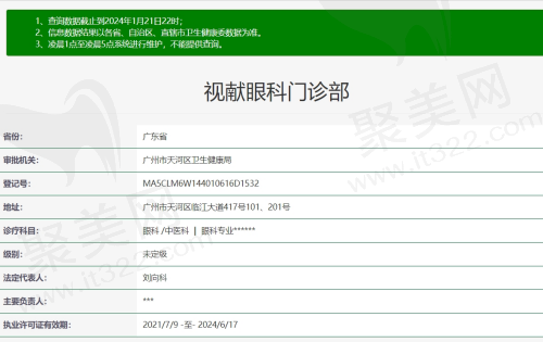 广州视献眼科资质