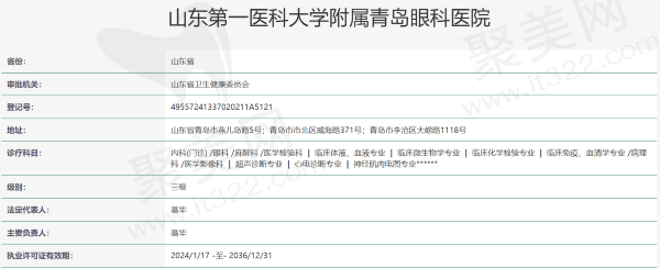 青岛眼科医院资质