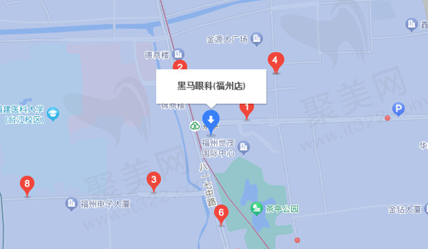 福州台江黑马眼科门诊部周边公交位置