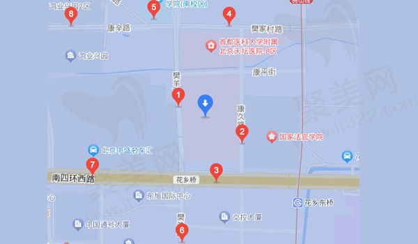 首都医科大学附属北京天坛医院公交站位置