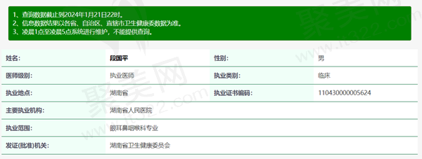 湖南省人民医院眼科段国平医生资质