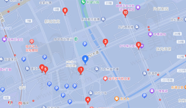 杭州牙科医院临平城南口腔周边公交位置