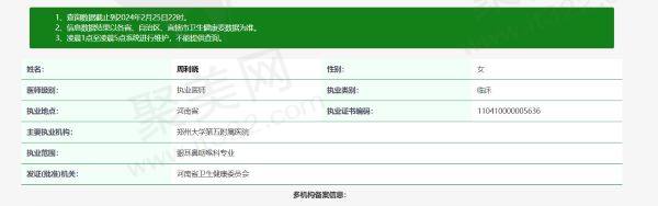 郑州大学第五附属医院眼科周利晓医生资质信息