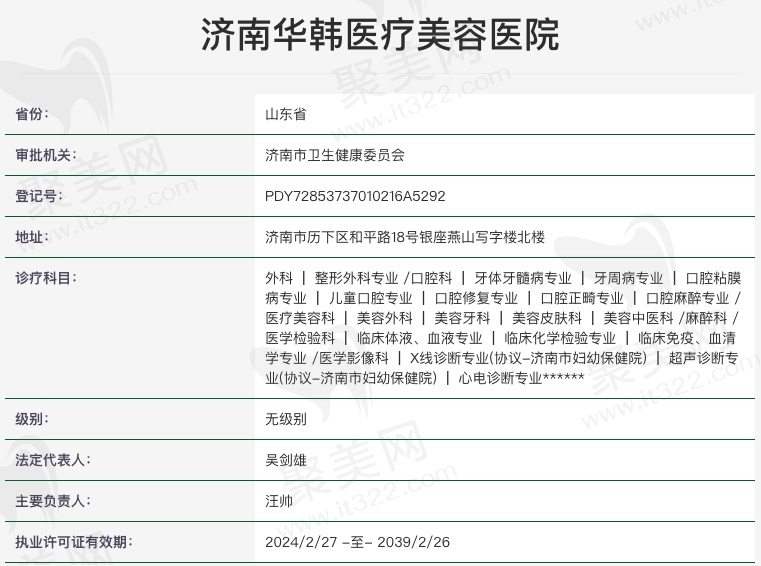 济南华韩医疗美容医院是正规吗?