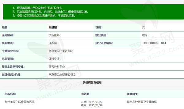 南京美贝尔张越越怎么样