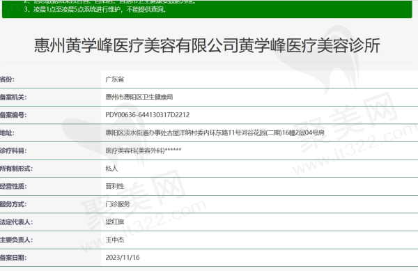 惠州惠阳诗璐医疗美容资质