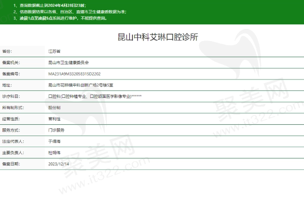昆山中科艾琳口腔诊所正规吗