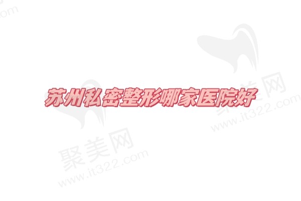 苏州私密整形哪家医院好