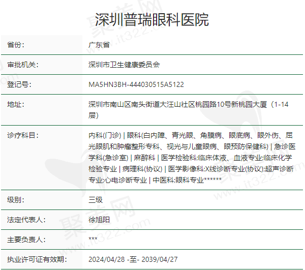 深圳普瑞眼科医院正规吗？