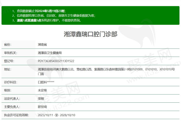 湘潭鑫瑞口腔资质