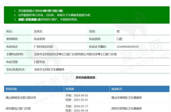 玉林牙博士口腔冼荣杰医生做种植牙好不好