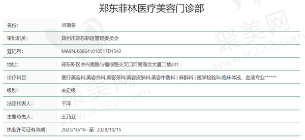 郑州菲林医疗美容资质