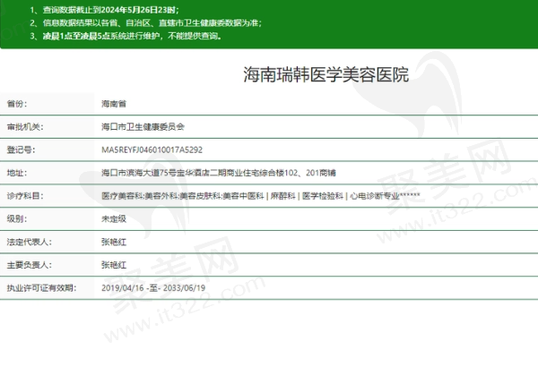 海南瑞韩医学美容医院是正规的吗