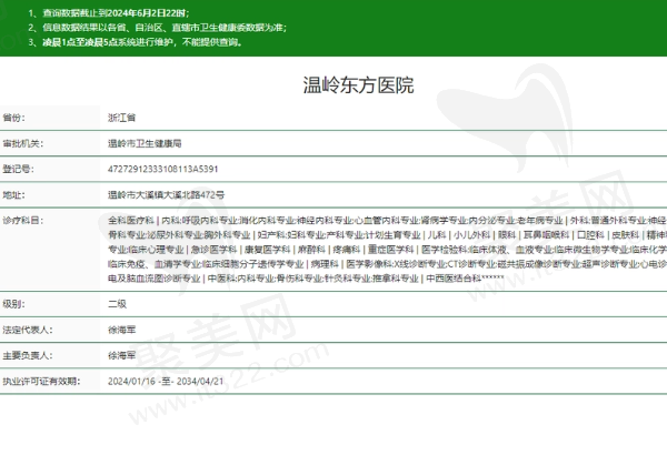 温岭东方医院口腔科正规吗