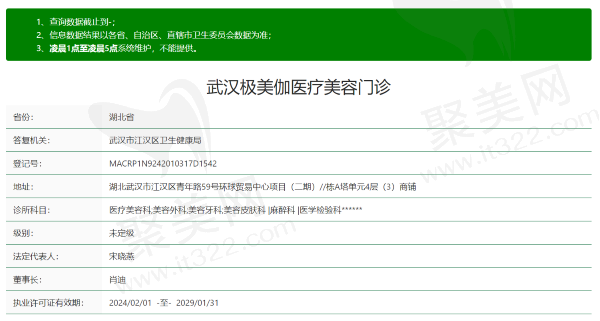 武汉极美伽医疗美容门诊资质