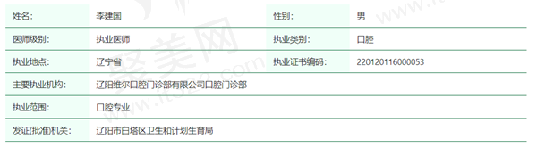 李建国医生资质