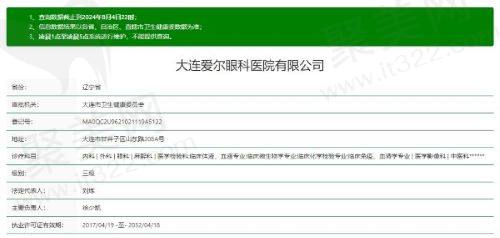 大连爱尔眼科医院是几级医院