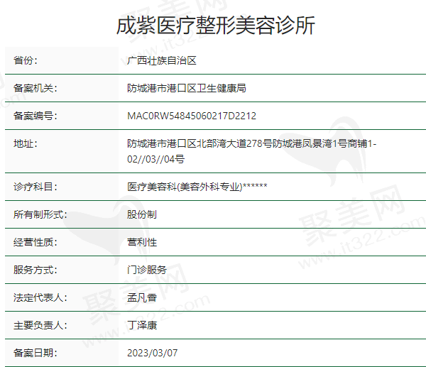 广西成紫医疗整形美容诊所正规吗？