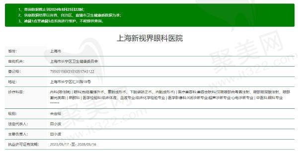上海新视界眼科医院是正规医院吗