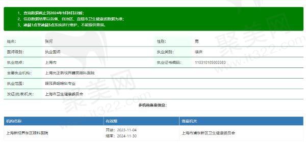 上海瞳亮眼科医院张河医生个人资质