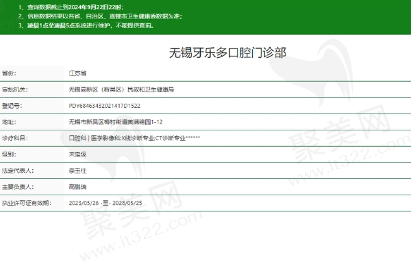 无锡牙乐多口腔门诊部正规吗