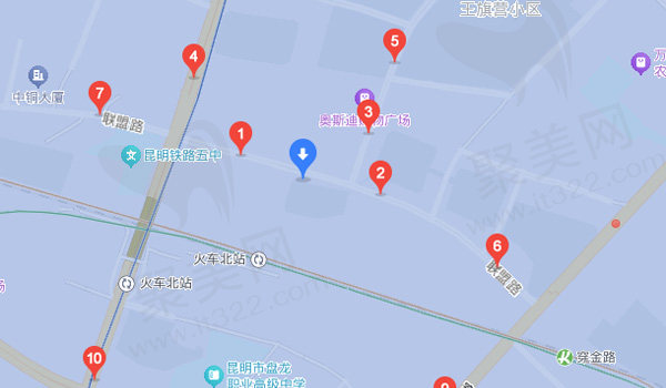 昆明美奥口腔周边公交站点