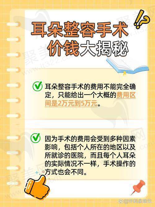 一、上海耳朵修复术价格表总览